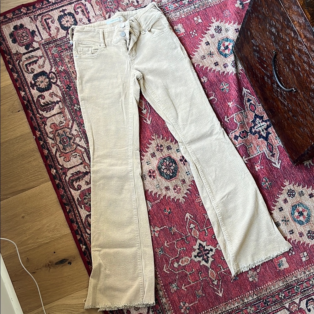 PACSUN Stylish Beige Corduroy  Flare Jeans